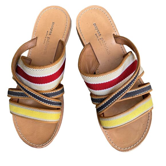 Morena Gabriella Adria Sandals Sz 40 EU/ 9US Made in Italy Preppy Slides Boho - Picture 2 of 11